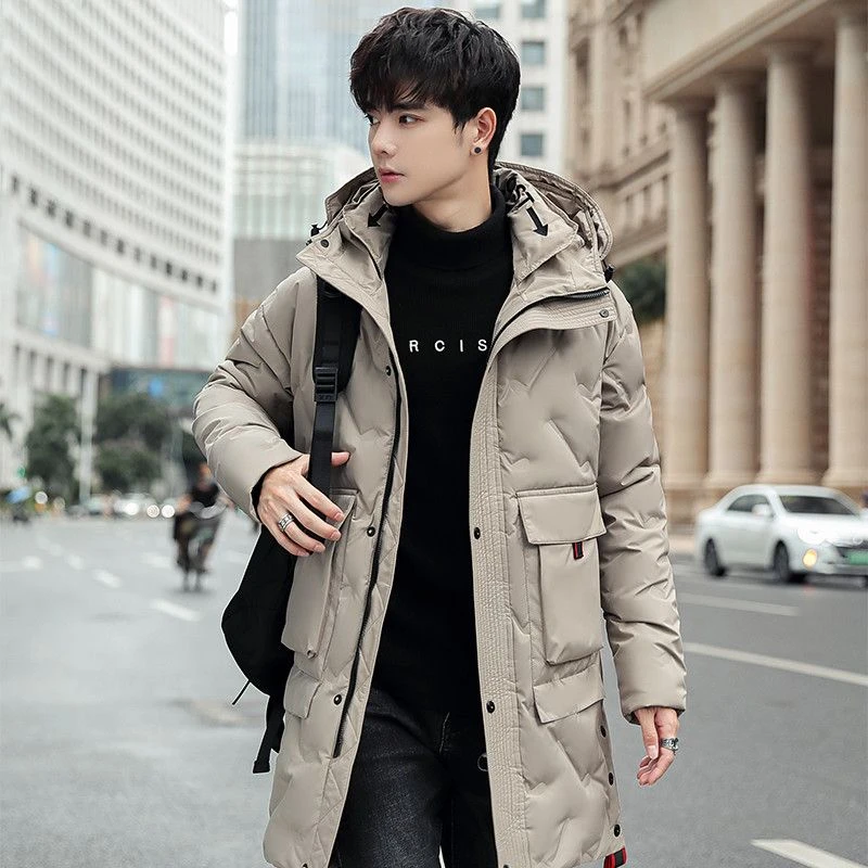 波司断码鹅绒羽绒服羽绒服男士中长款2023年冬季新款韩版潮流帅气