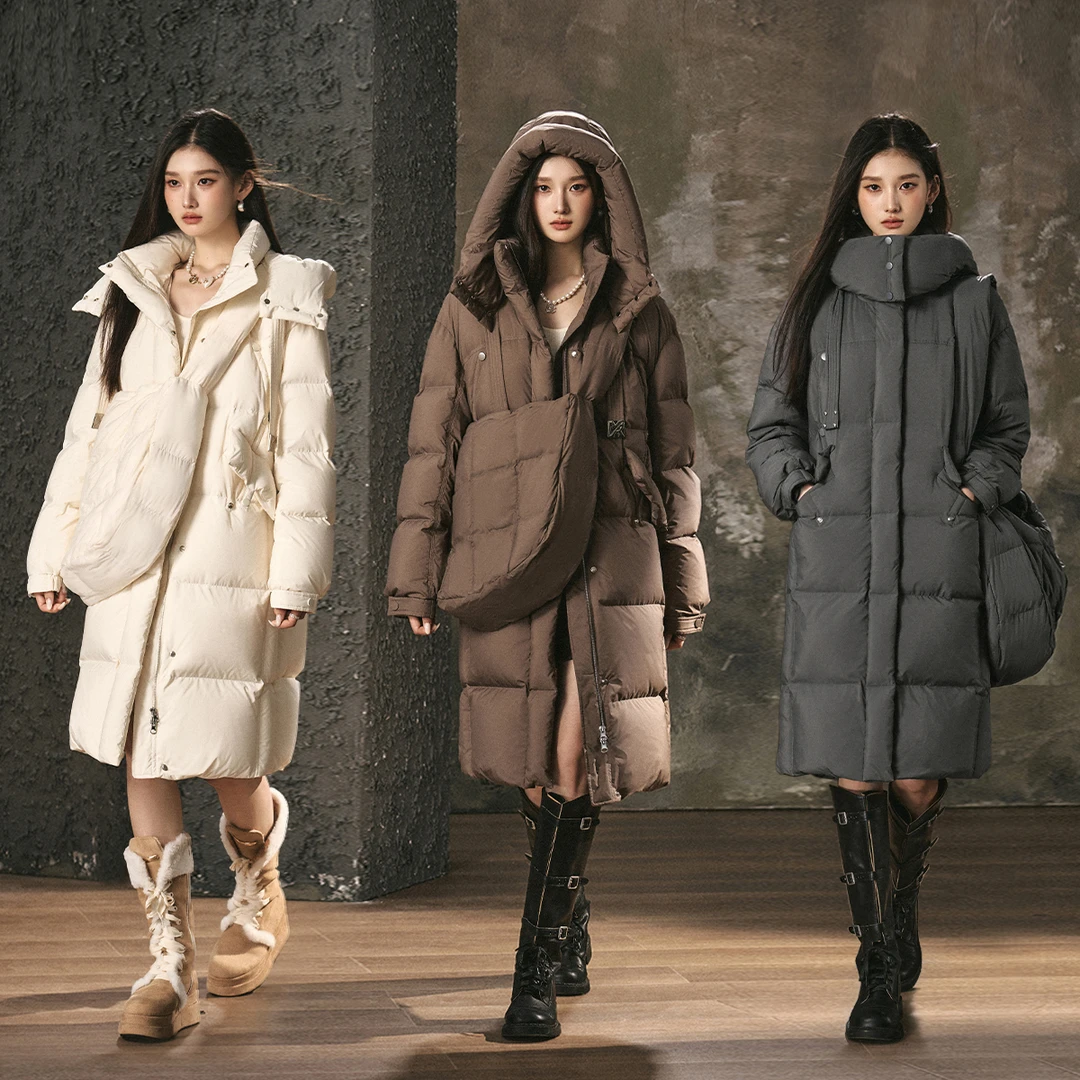 90%白鸭绒可脱卸连帽羽绒服 RA244SZ0650