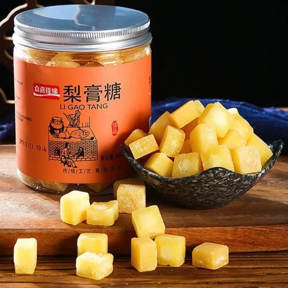 众喜佳缘【百草梨膏糖】手工制作清凉薄荷味梨膏糖糖果零食300g罐