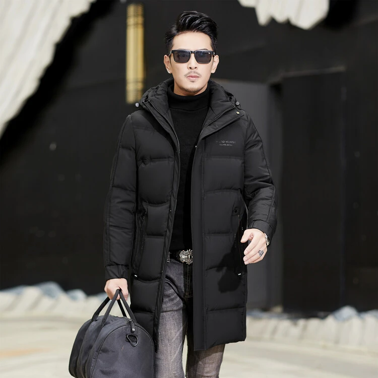 波司登男士长款羽绒服2023冬季新款高端白鸭绒加厚保暖中老年外套