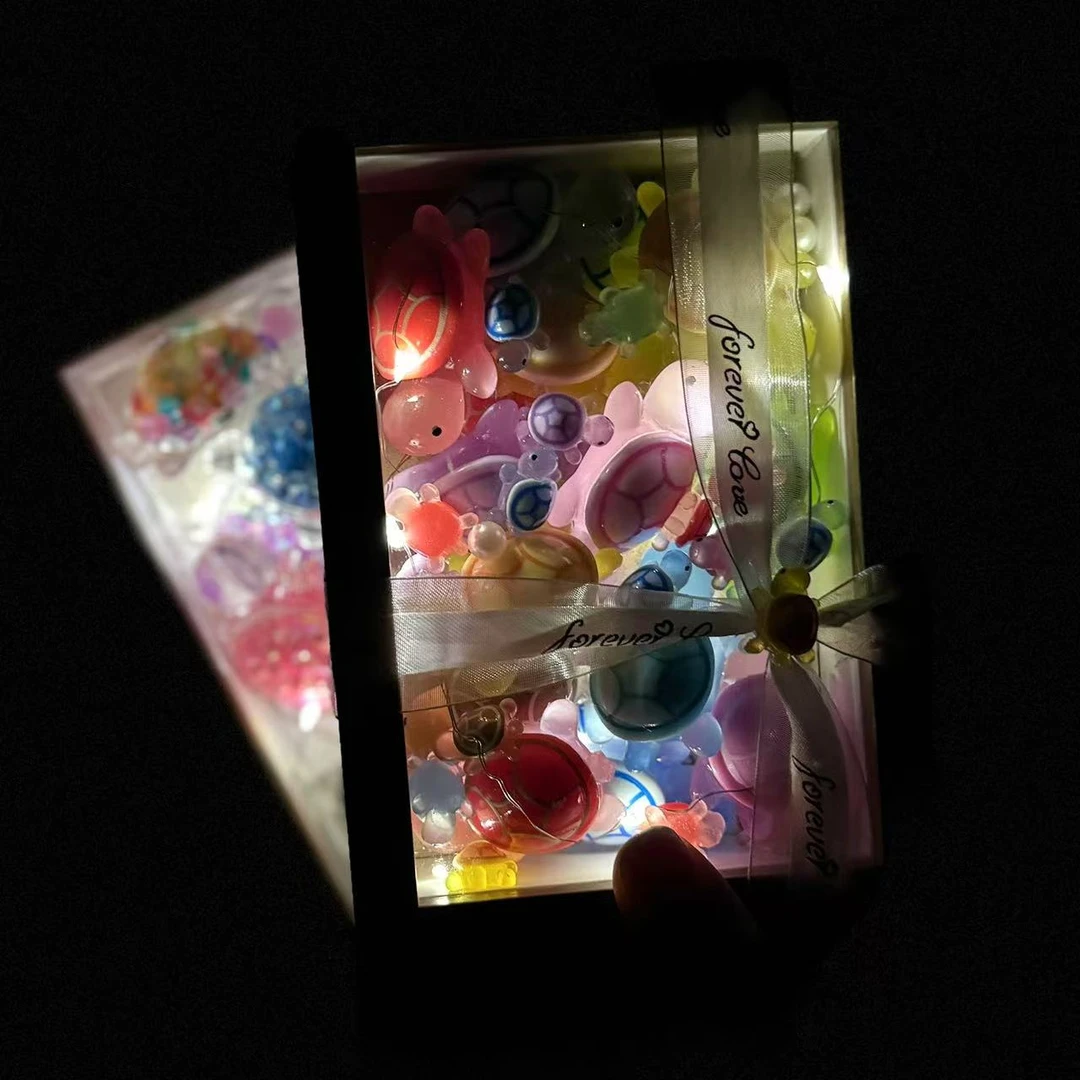 【福利】乌龟相框礼物成品九九diy混装立体书对对碰捏捏玩具潮玩摆
