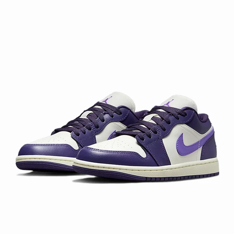 特价Air Jordan 1Low AJ1女鞋白紫葡萄男鞋低帮篮球鞋 DC0774-502