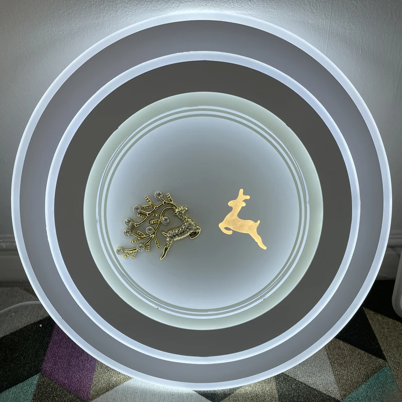 2023新款一鹿有你网红吸顶灯圆形简约家用卧室房间创意护眼现代灯