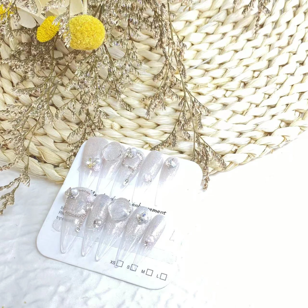 [C位-美甲]精选2副纯手工美甲贴下单备注编号两单包邮