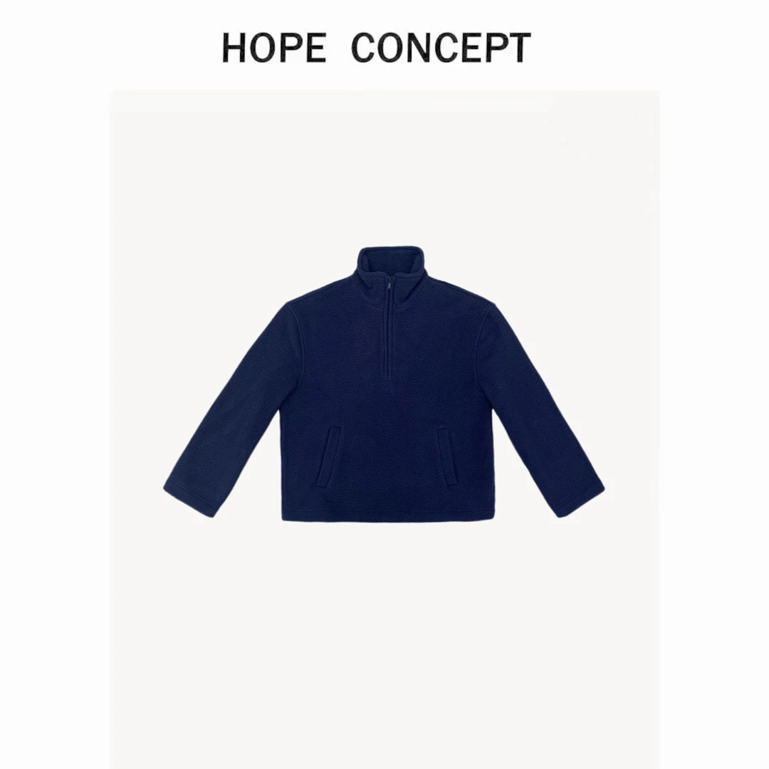 24264#HOPECONCEPT超绝松弛慵懒感 超软糯男女同款廓形卫衣摇粒绒