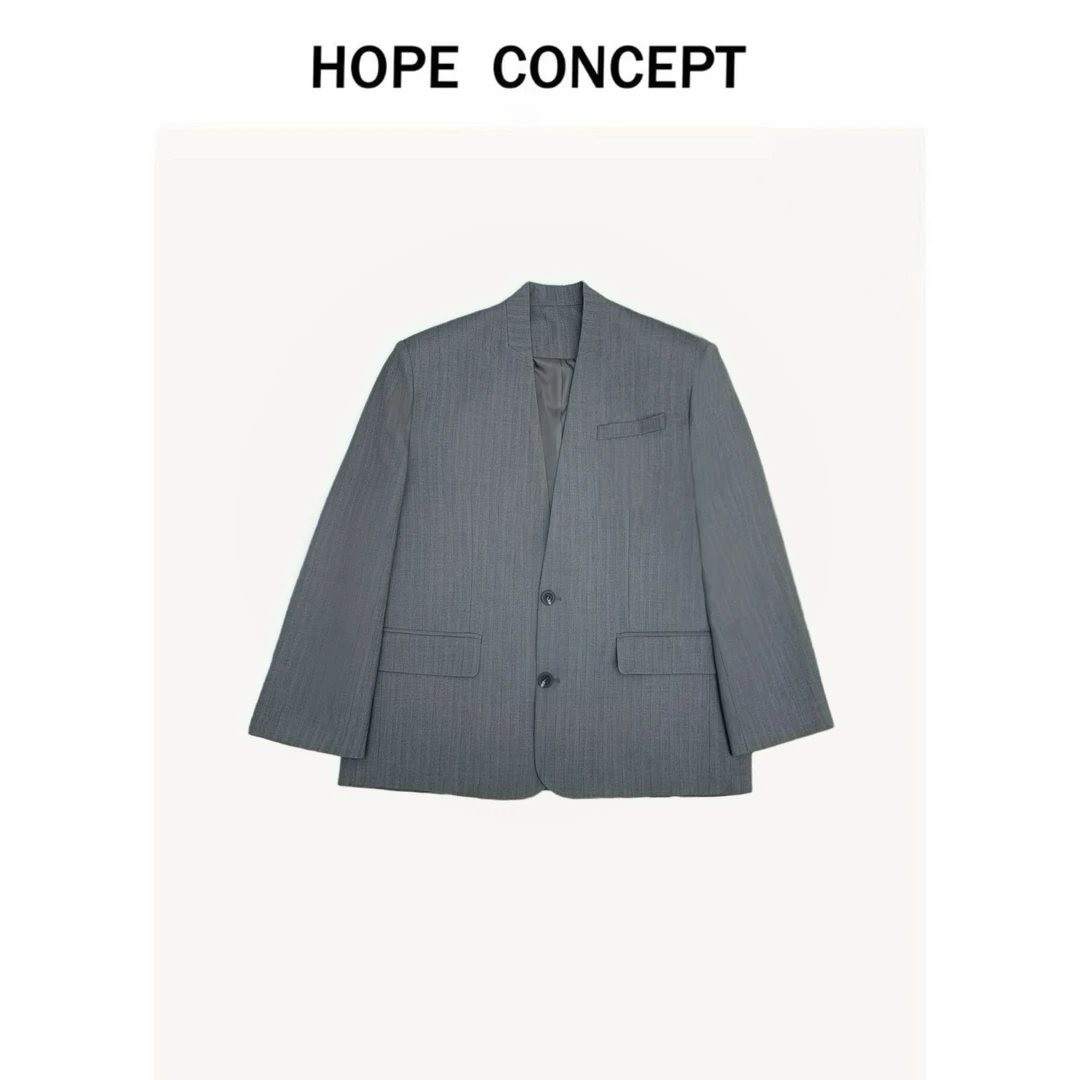 24174#HOPECONCEPT低调高奢HED私服 无性别穿搭大廓形羊毛西装