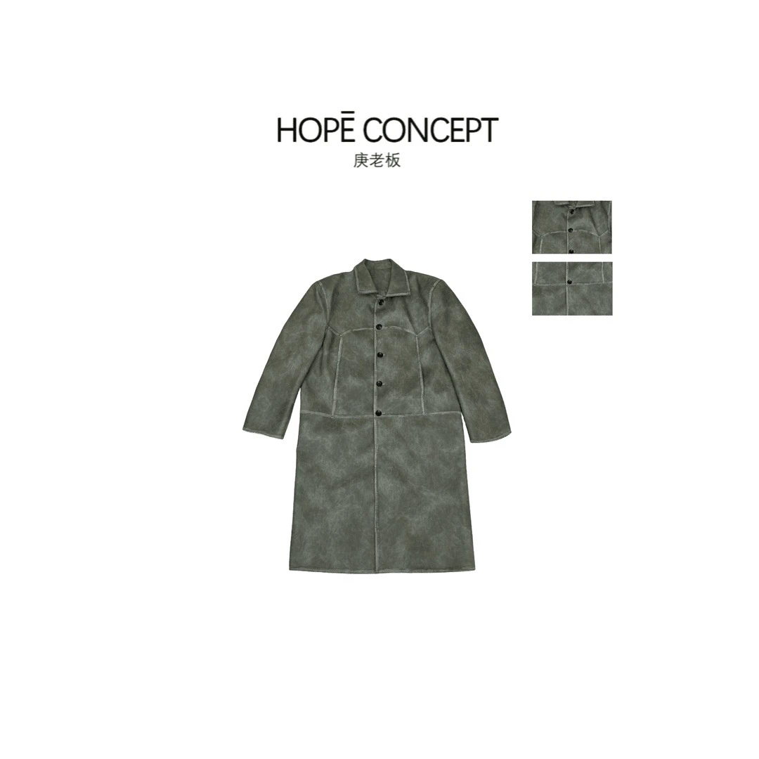 【双11活动】 3524#美拉德风穿搭风衣外套时髦美式复古中长款皮衣