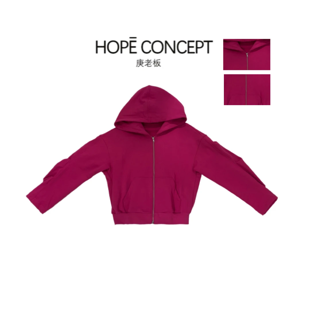 【反季】24010#私服慵懒不自知 高克重480G弯刀袖阔型短卫衣