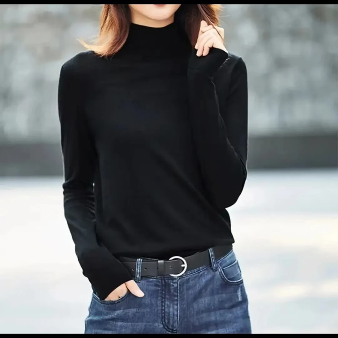 AMASS/阿玛施时尚简约百搭套头纯色圆领针织衫女5399404雅丹风