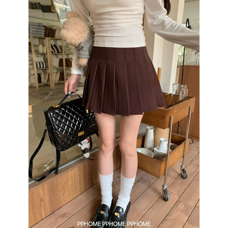 PPHOME自制~A字百褶裙 西装短裙通勤基础学院高腰显瘦百搭半身裙