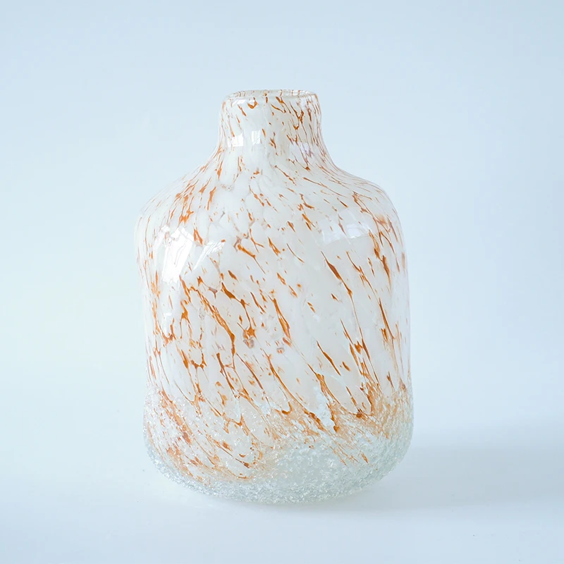 现货价-出口北欧手工玻璃琉璃花瓶人工吹制非偏远0033