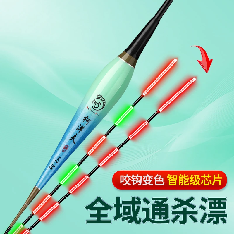 高亮日夜两用夜光漂 通用咬钩变色漂 加强醒目电子漂红绿尾夜光漂