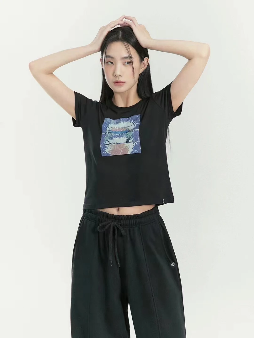 SPELLEDIT 涂鸦做旧印花短袖t no退no换