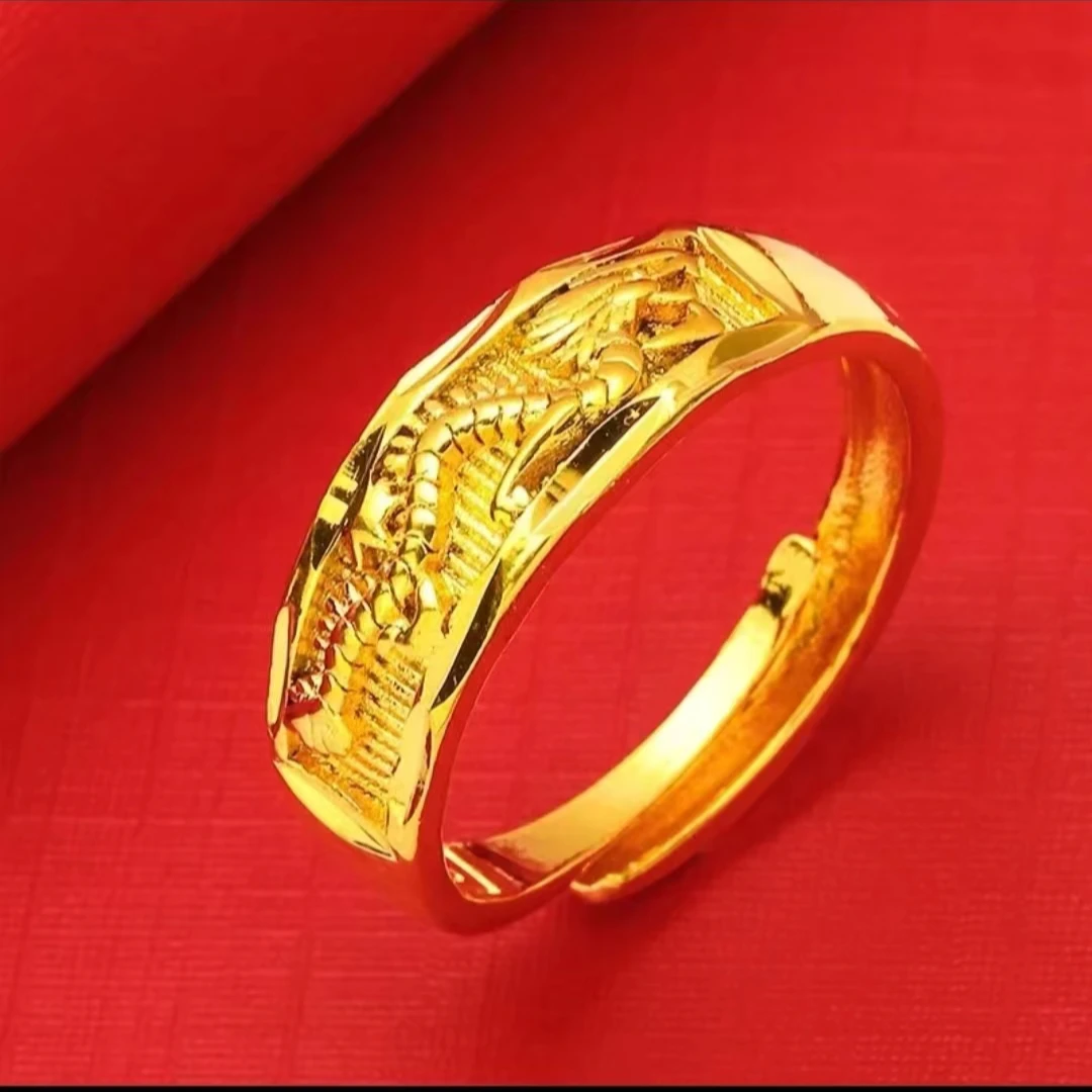合金戒指 2024  新款    龙戒    可调节戒指      时尚     经典