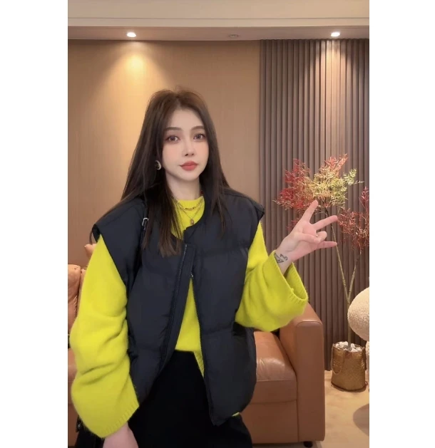 J3 背心羽绒马甲~纯色无袖面包服 DJ0344