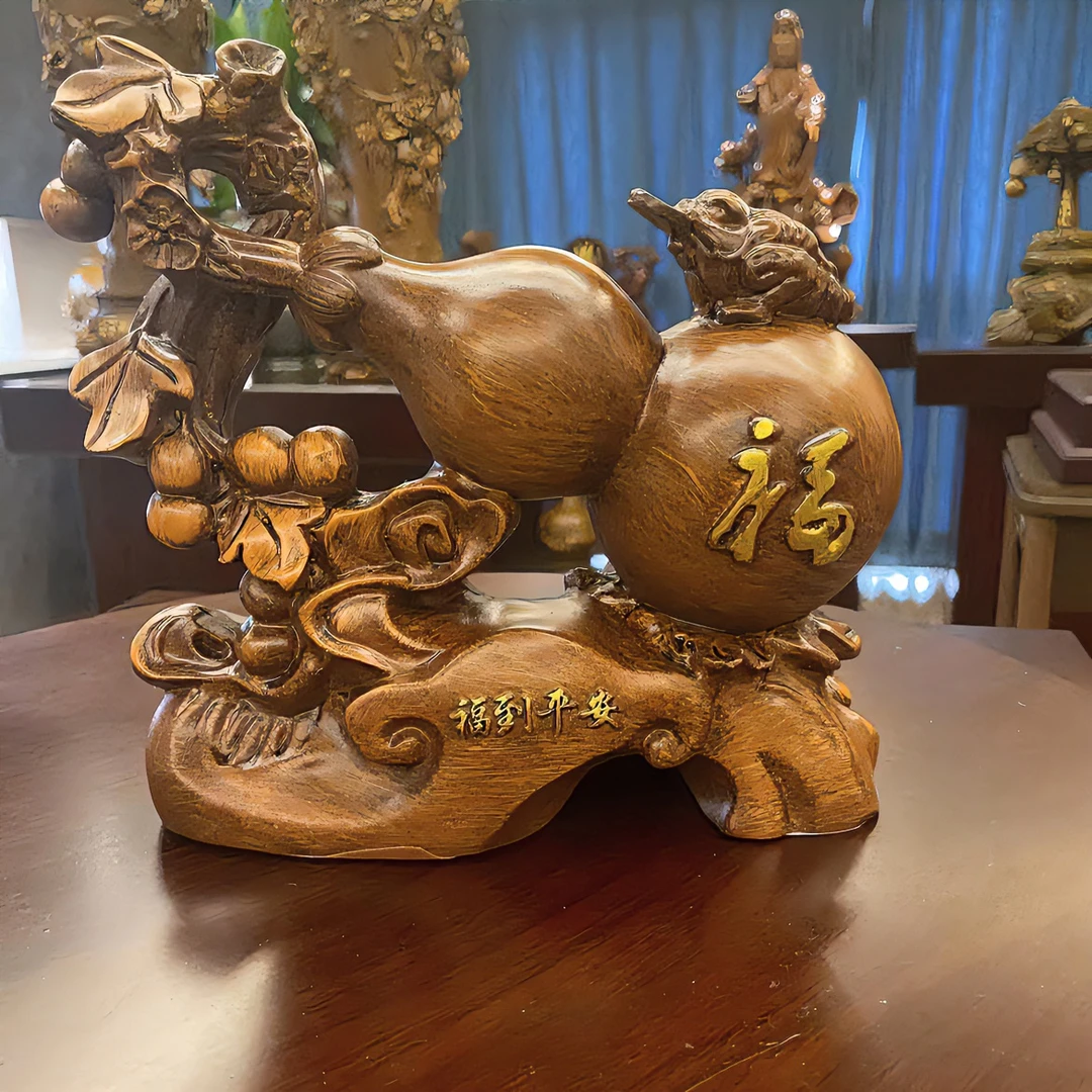 葫芦摆件福到平安客厅办公室前台送礼工艺品（长约20高约18）