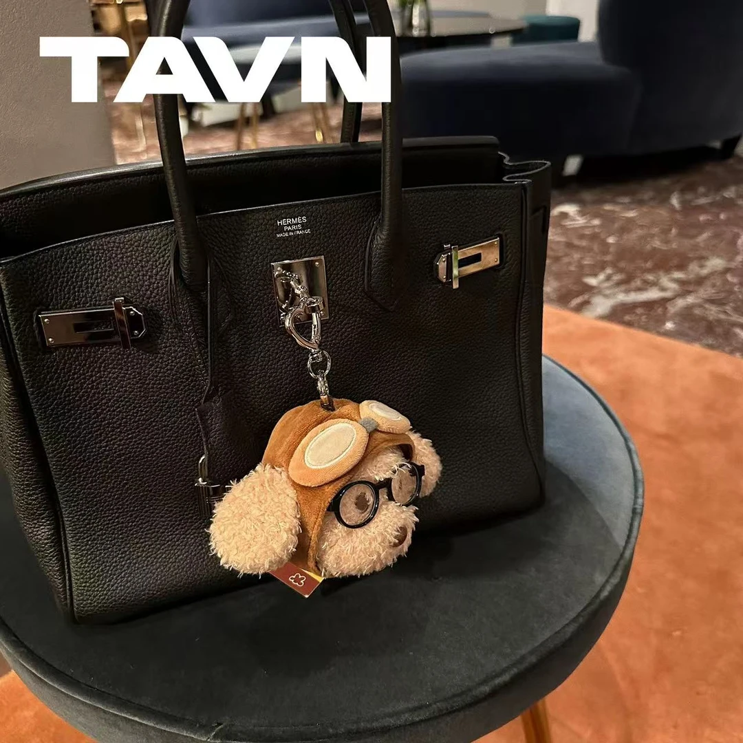 TAVN设计师品牌gula卡其棕毛绒手工玩偶玩具包包挂件