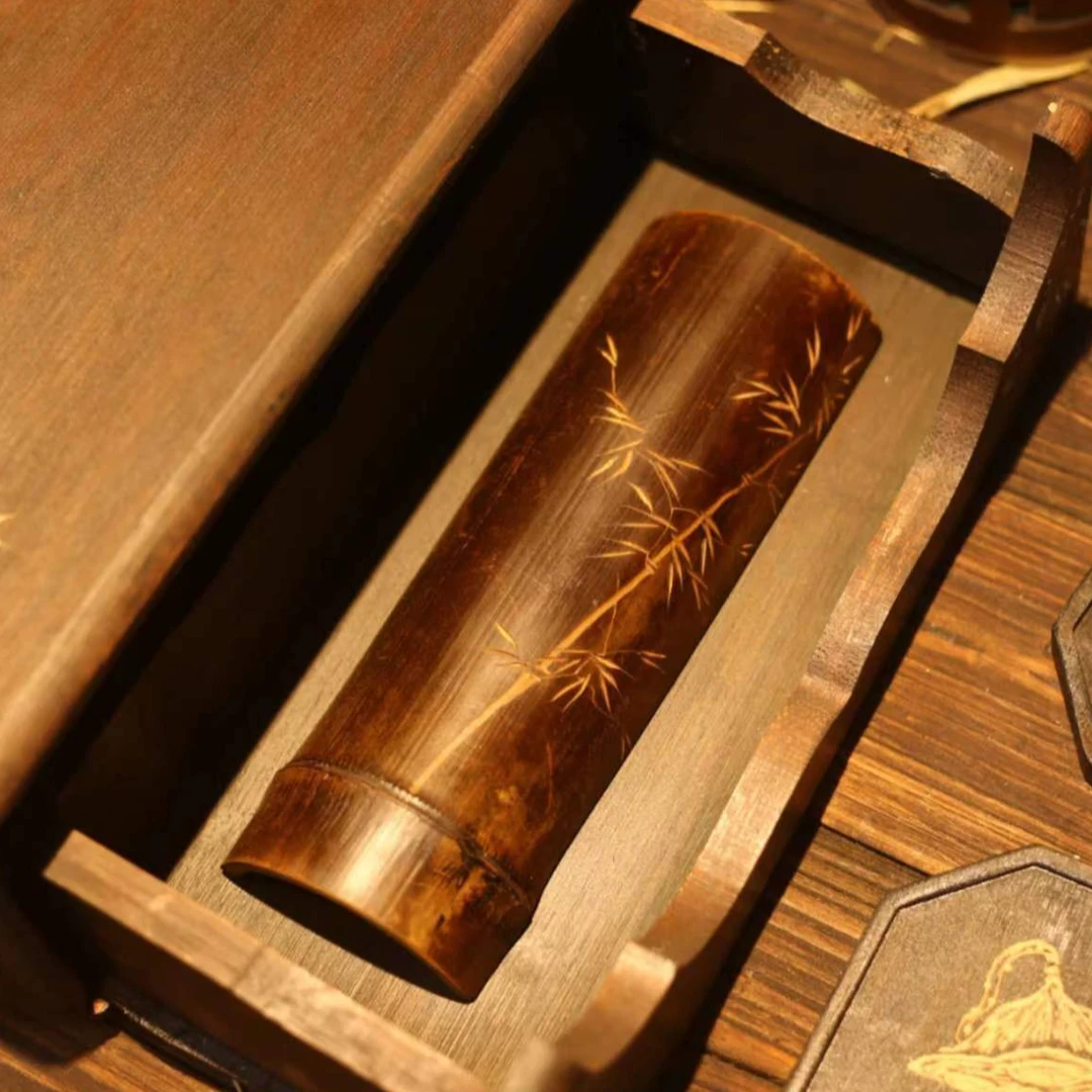 翠竹 茶则 臂搁  茶则 烟熏老竹  【竹野里原创设计】