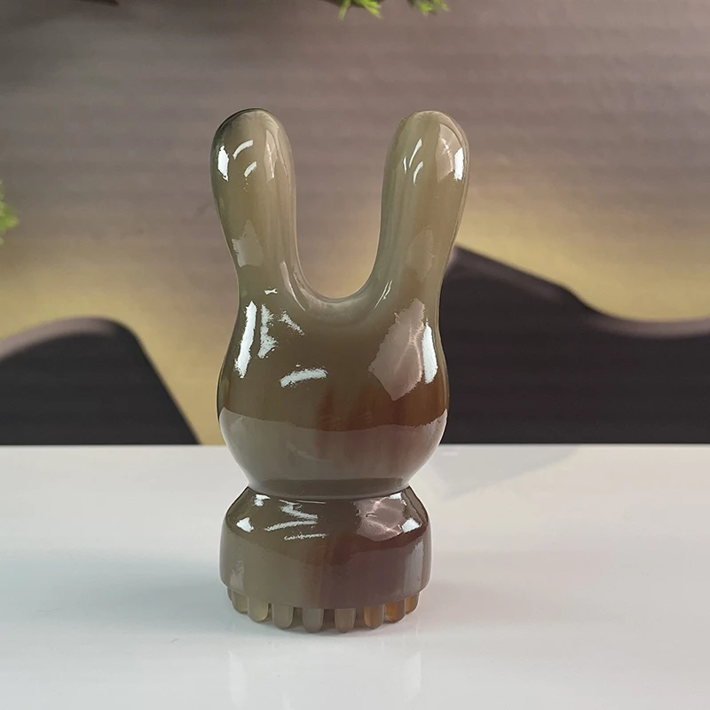 【旗山】天然牦牛角兔子莲蓬面部/鼻子按摩精致便捷