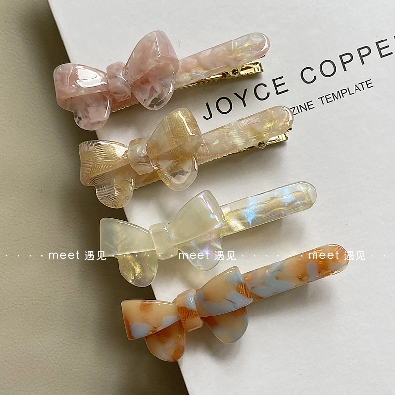 【韩版高端醋酸】网红一字夹超仙可爱气质刘海侧边夹简约甜美碎发夹