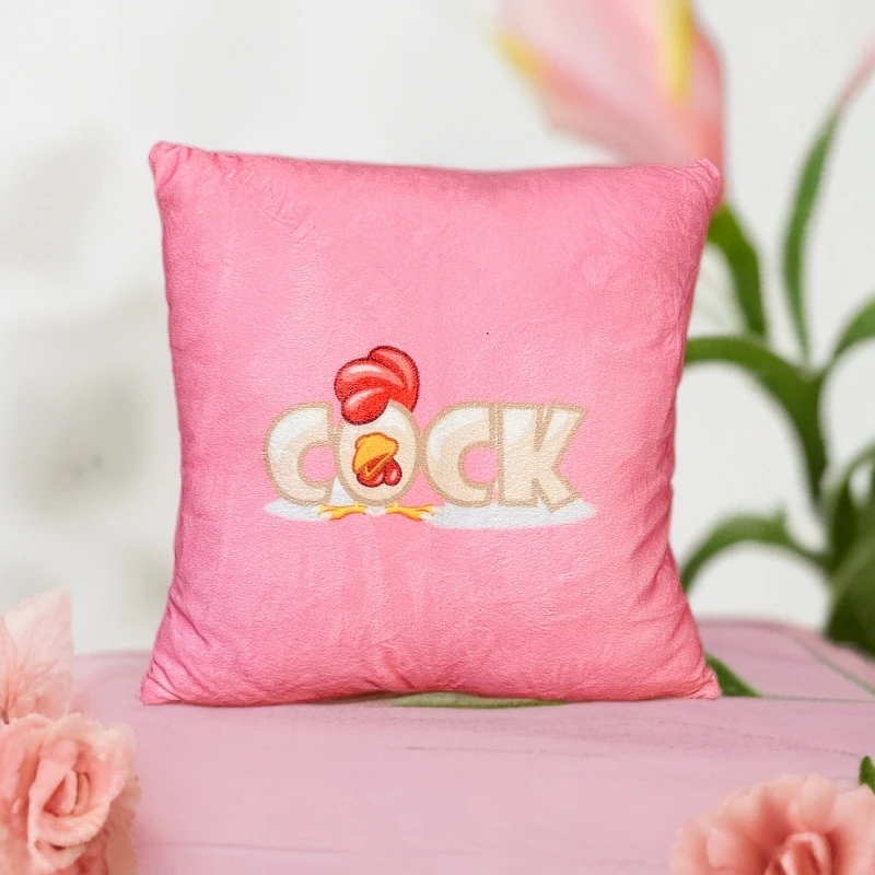 可爱靠垫幼儿园枕套枕芯靠枕沙发被子双面女孩两用水晶绒枕靠女孩