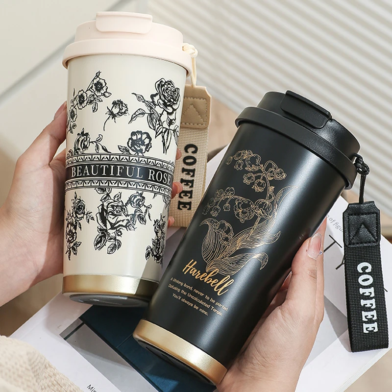 索赫保温杯大容量水杯女生儿童学生316不锈钢吸管咖啡杯子男定制