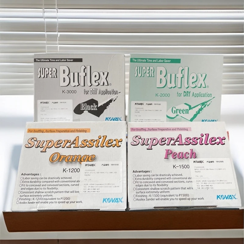 日本双鹰砂纸爱秀丽不费时多丽洁汽车抛光打磨小方磨专用软布砂纸