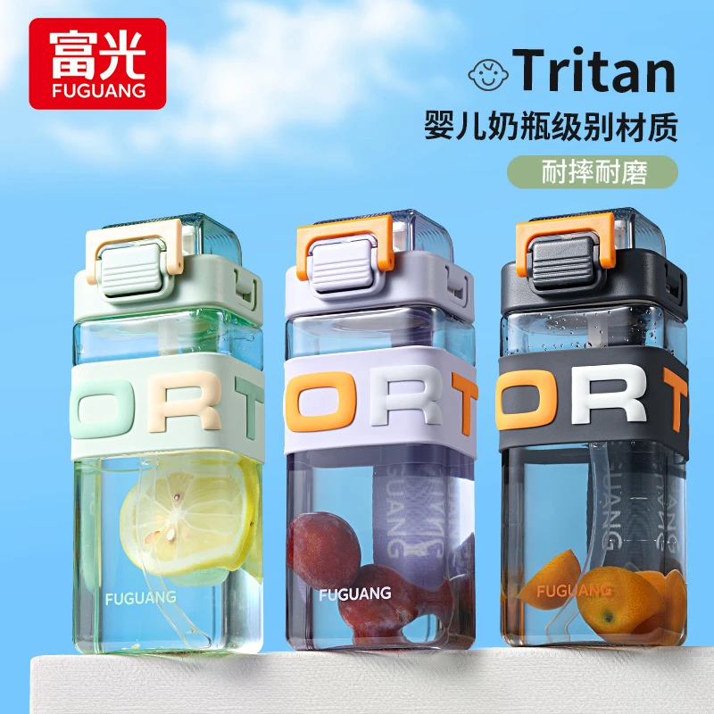 高端儿童水杯男孩夏天女小学生上学专用塑料杯子新款运动吸管水壶