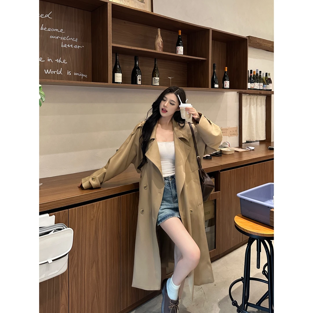 【天空之城】UM家原版韩系简约长款高级气质风衣外套女2025秋季新款