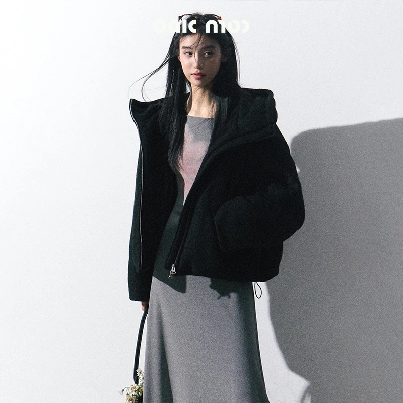 OAKMOO/"身体的每一刻“羊毛肌理重磅棉服短外套