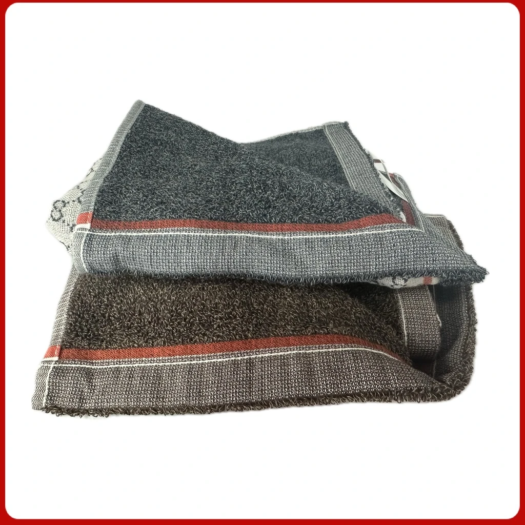 面巾 两条装 灰色棕色随机发货