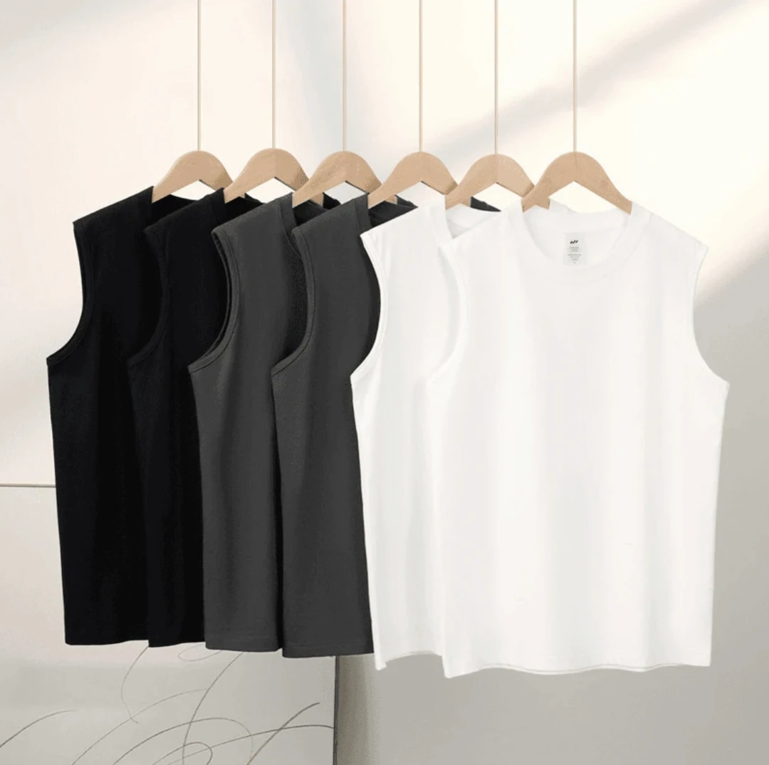 NASA联名款重磅棉无袖T恤男士230g纯棉重磅休闲运动圆领背心