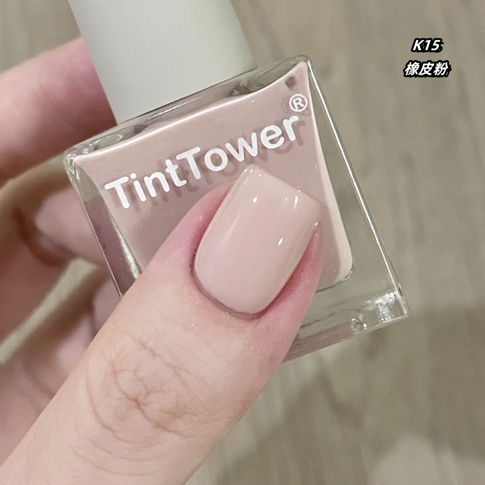 TintTower新色指甲油免烤速干水性无味不可撕纯色显白秋冬棕色