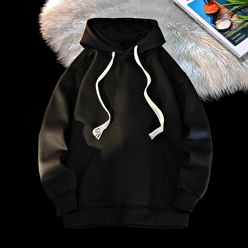 320克重磅连帽卫衣男女同款秋冬宽松情侣潮牌百搭长袖卫衣