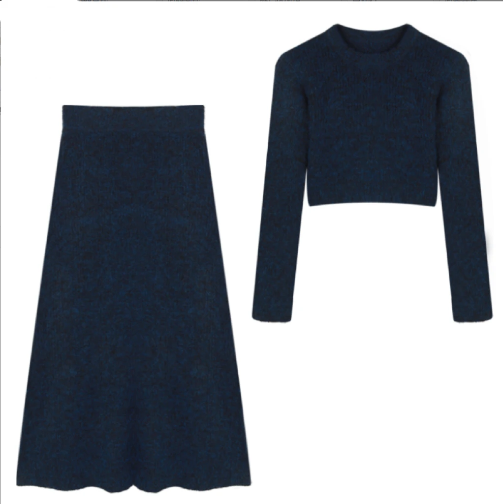 千寻女装铭顺-「莱茵河畔」套装D4TZ6319秋冬气质显瘦法式两件套