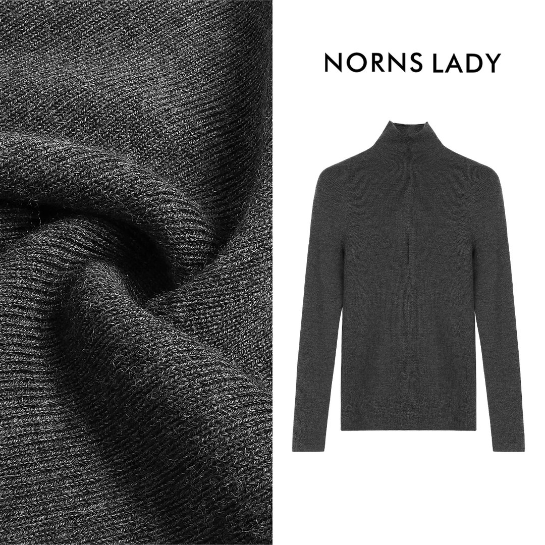 Norns Lady诺恩 秋冬新款女装百搭天鹅颈羊毛打底衫 T24SA43005