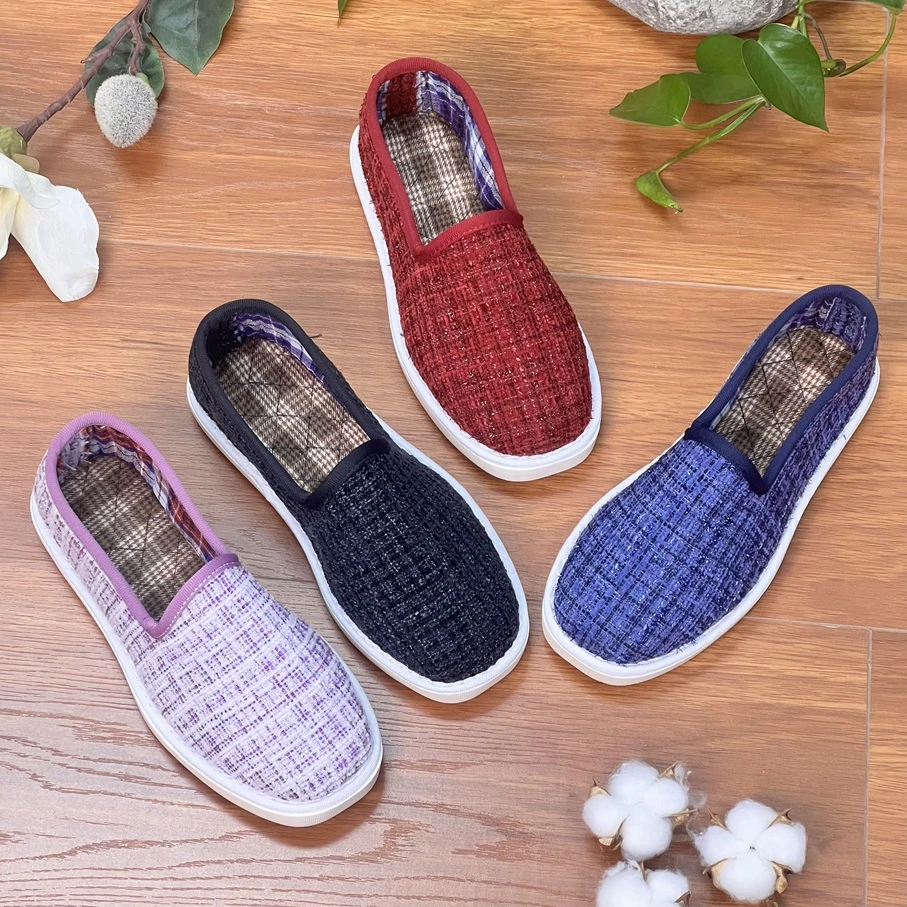 春季热销【时尚单鞋】舒适百搭女鞋休闲软底耐磨防滑妈妈手工布鞋女