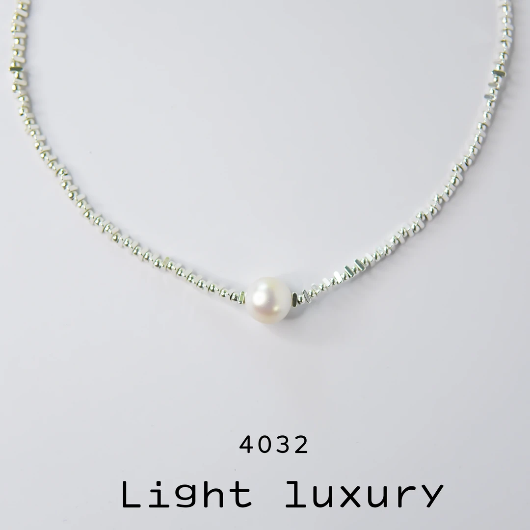 铜合金项链 4032时尚百搭简约气质小众精致人间星河珠珠项链