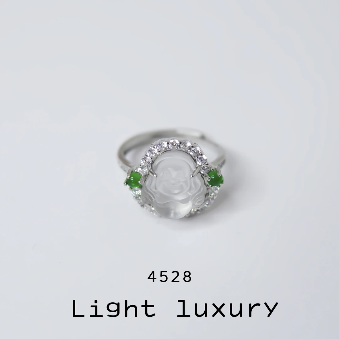 铜合金戒指 4528气质轻奢精致大女王满镶佛公戒指