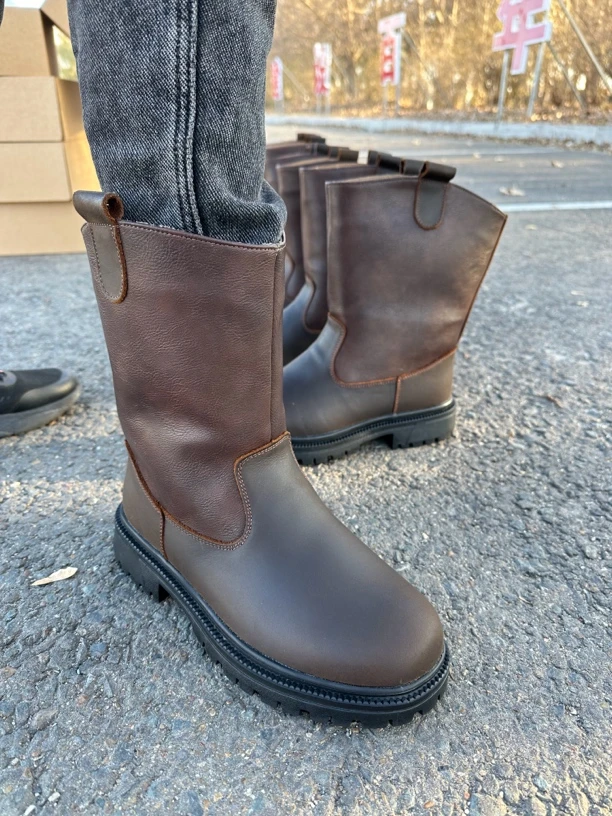 冬季蒙古靴「棕色」