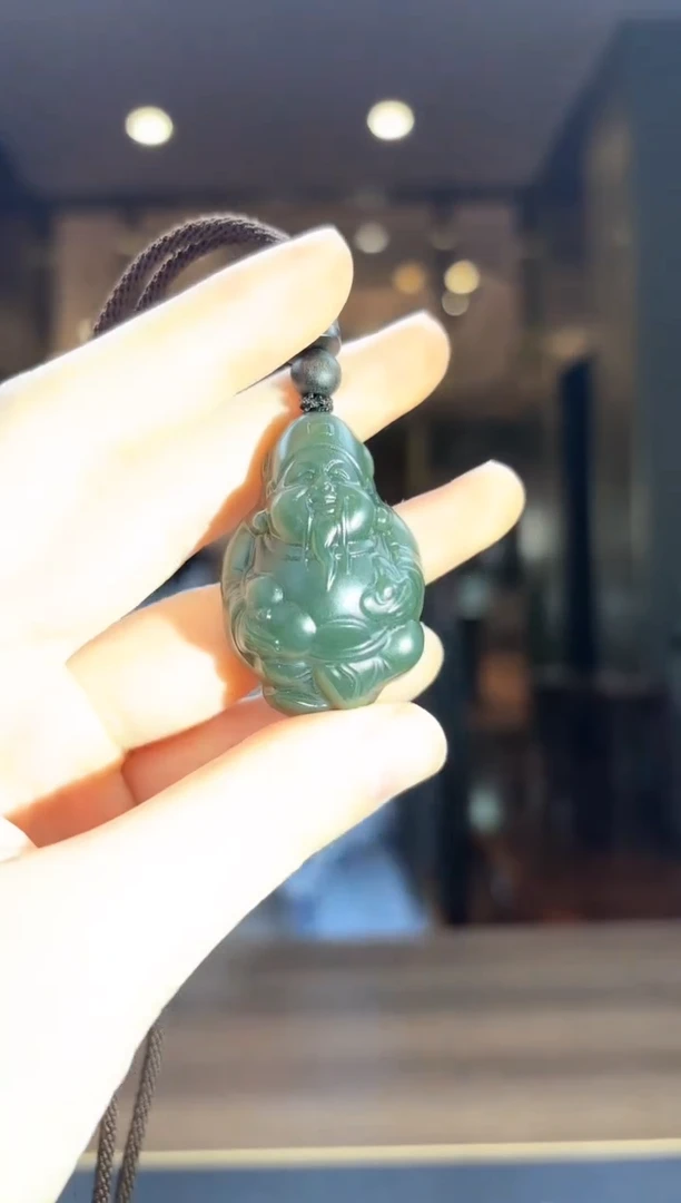 【闪购商品】和田玉YRY048青玉财神未镶嵌-