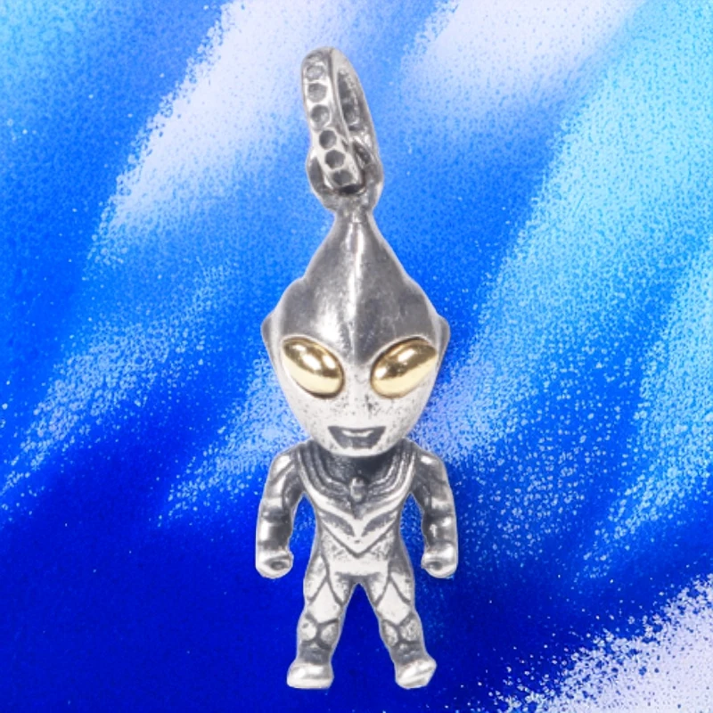 吊坠925银  【小娟珠宝】G8 迪迦奥特曼吊坠 L 3503