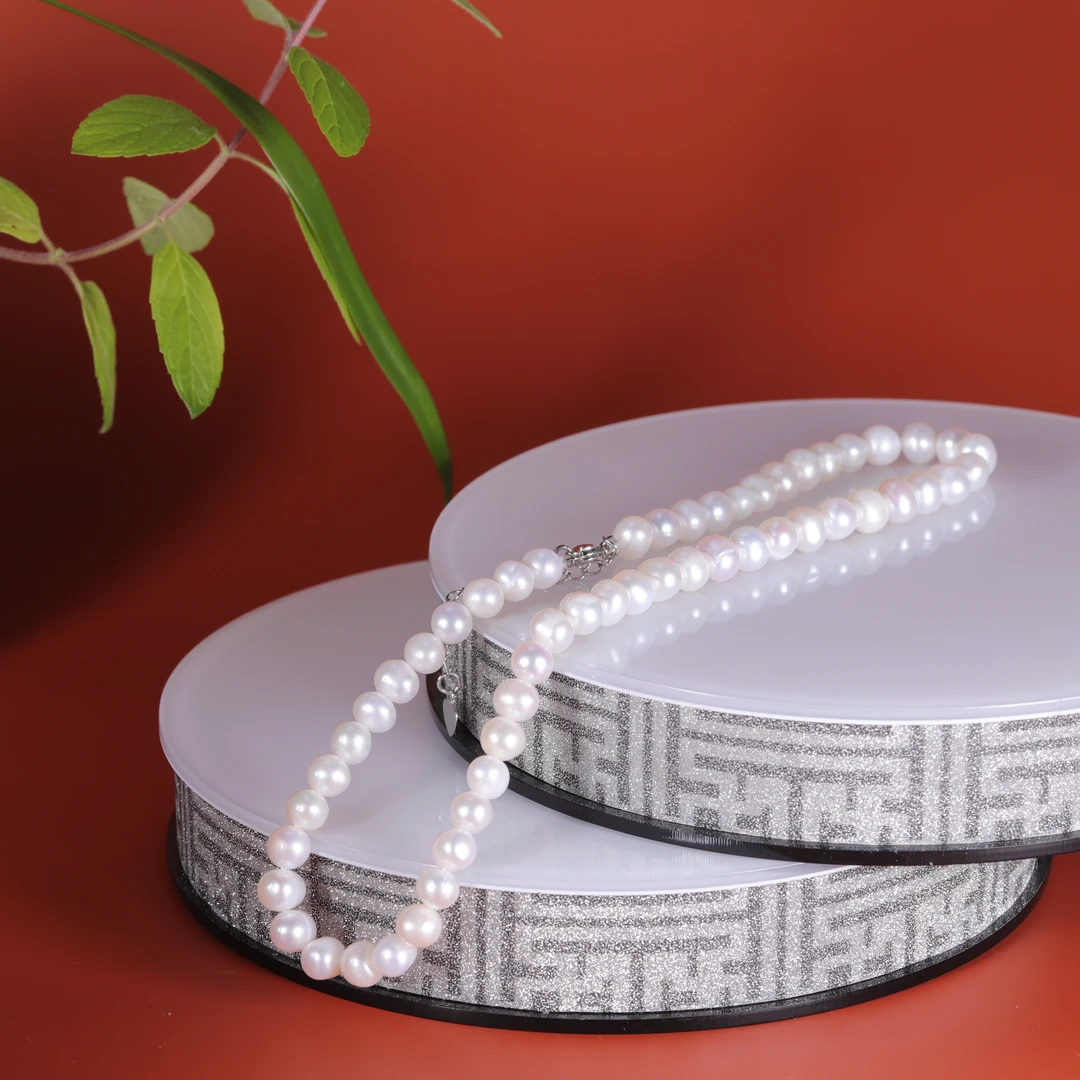 【小娟珠宝】F011 国风天然澳白色珍珠项链 5874