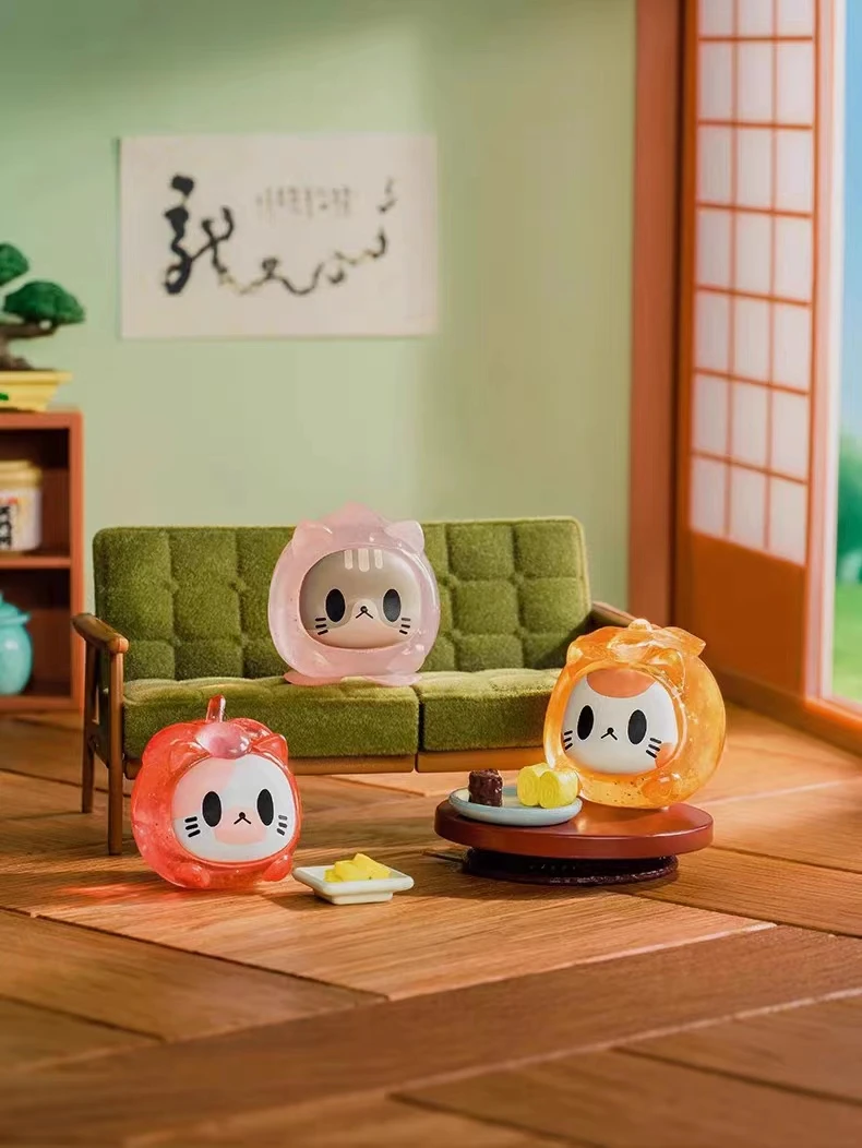 【拆盒】达摩水果喵mini粒粒系列盲袋盲盒萌粒手办公仔摆件生日礼物