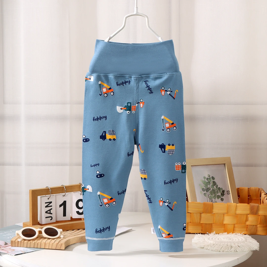 纯棉高腰护肚裤秋裤打底裤睡裤家居裤婴儿儿童男童女童宝宝春秋冬