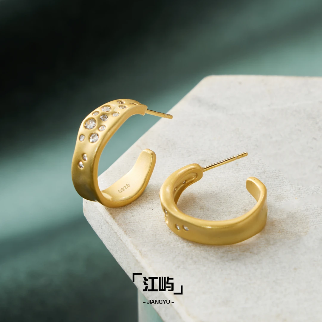 江屿 925银耳饰 幻影耳环