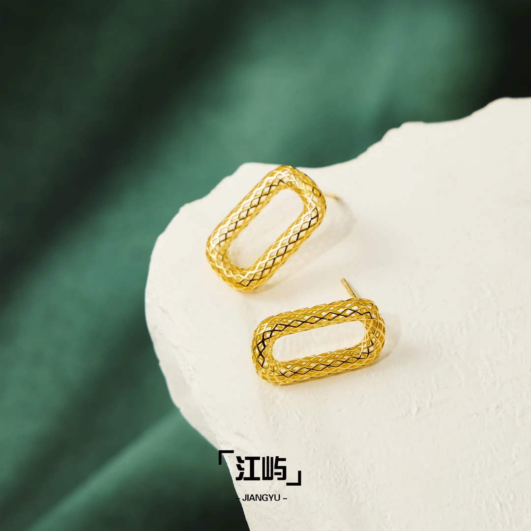 江屿 925银耳饰 意大利织造系列【单】环耳钉