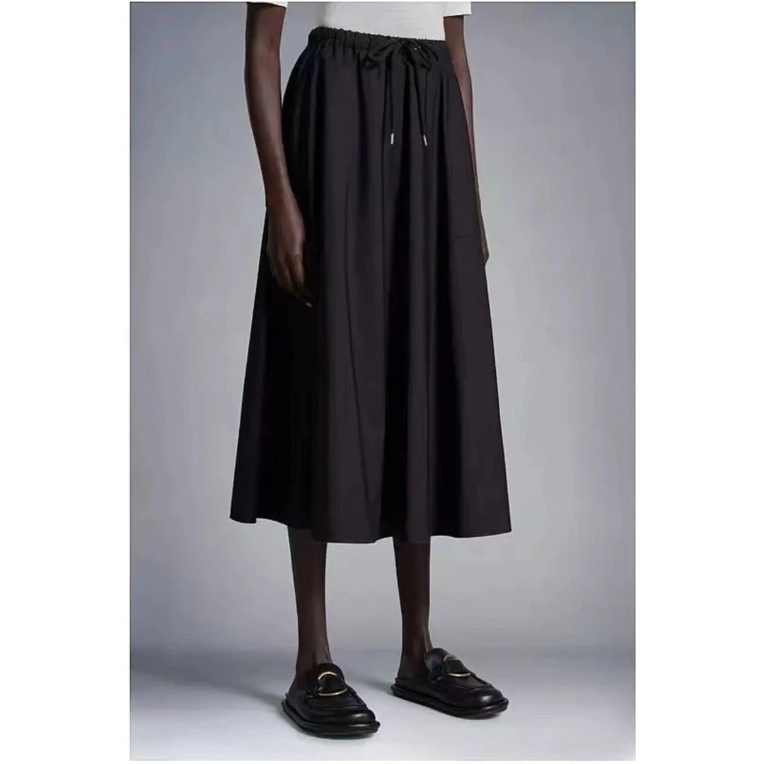 专柜同款简约半身裙#显瘦半身裙复古中长款