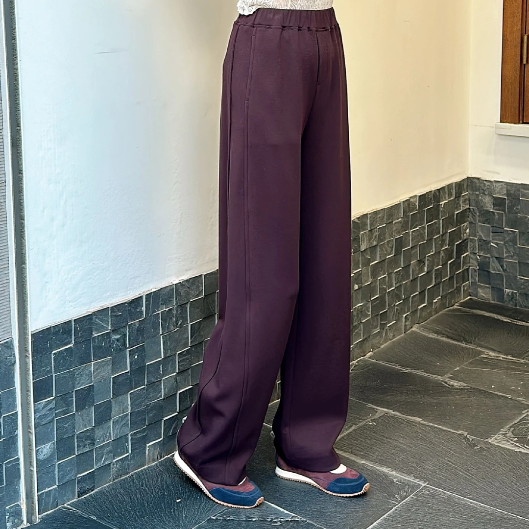 酱紫、黑色两色香蕉裤#垂感宽松