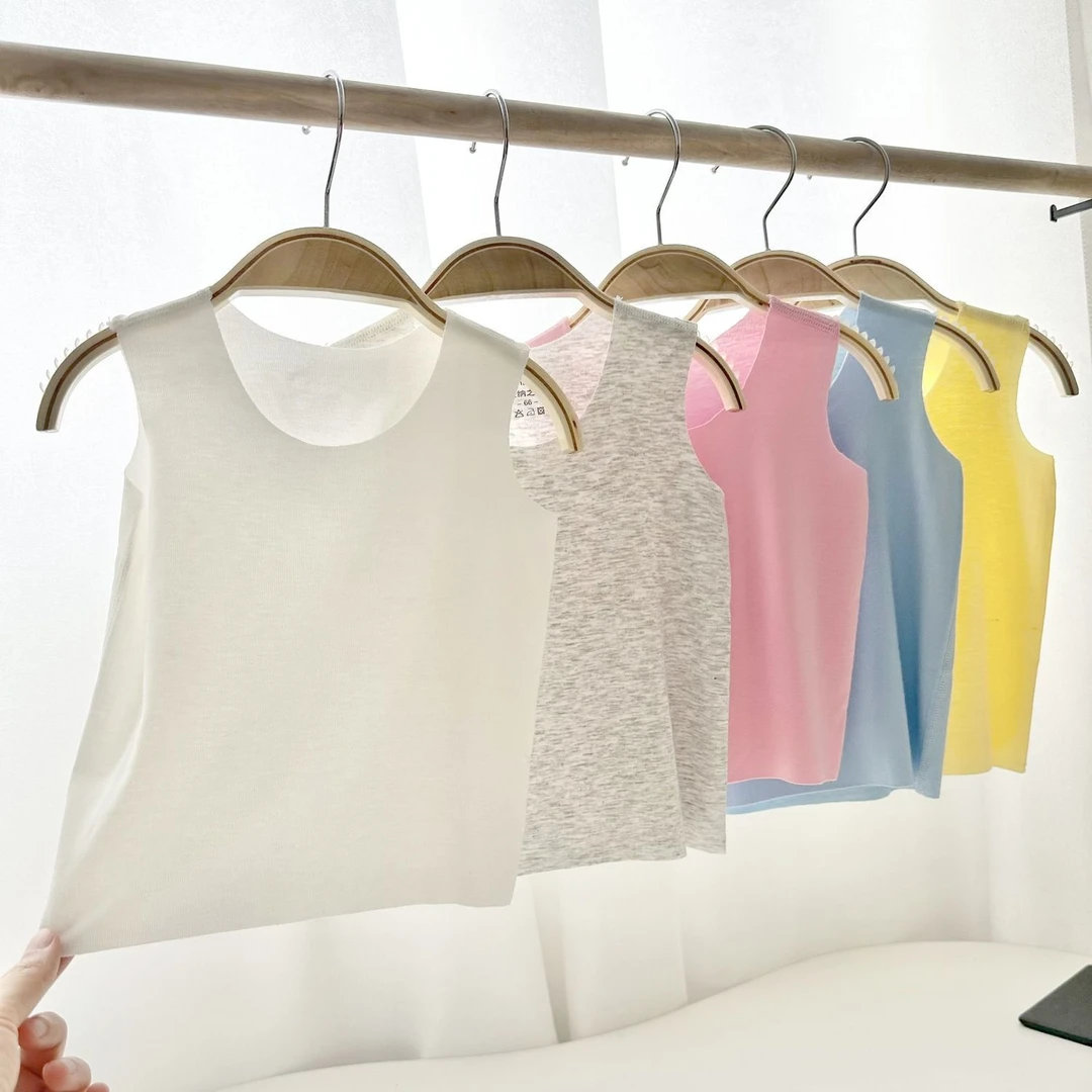 儿童莫代尔背心婴幼儿夏季薄款男童女童装无袖宝宝无骨上衣